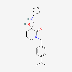 molecular formula C20H30N2O2 B3934743 3-[(cyclobutylamino)methyl]-3-hydroxy-1-(4-isopropylbenzyl)-2-piperidinone 