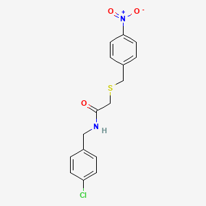 molecular formula C16H15ClN2O3S B3934769 N-(4-chlorobenzyl)-2-[(4-nitrobenzyl)thio]acetamide 