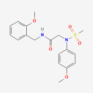 molecular formula C18H22N2O5S B3934776 N~1~-(2-methoxybenzyl)-N~2~-(4-methoxyphenyl)-N~2~-(methylsulfonyl)glycinamide 