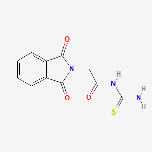 molecular formula C11H9N3O3S B3934792 N-(aminocarbonothioyl)-2-(1,3-dioxo-1,3-dihydro-2H-isoindol-2-yl)acetamide 