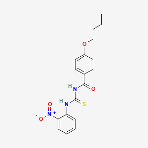 molecular formula C18H19N3O4S B3934809 4-butoxy-N-{[(2-nitrophenyl)amino]carbonothioyl}benzamide 
