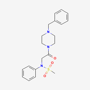 molecular formula C20H25N3O3S B3934830 N-[2-(4-benzyl-1-piperazinyl)-2-oxoethyl]-N-phenylmethanesulfonamide 