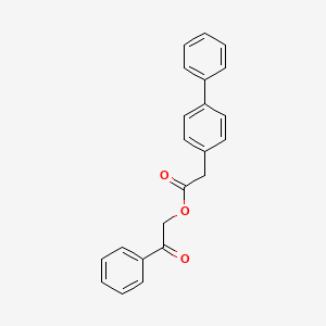 molecular formula C22H18O3 B3934857 2-oxo-2-phenylethyl 4-biphenylylacetate 