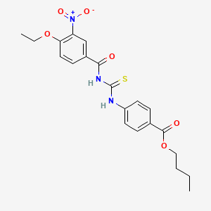 molecular formula C21H23N3O6S B3934877 butyl 4-({[(4-ethoxy-3-nitrobenzoyl)amino]carbonothioyl}amino)benzoate 