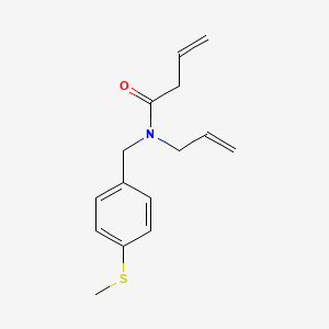 molecular formula C15H19NOS B3934887 N-allyl-N-[4-(methylthio)benzyl]but-3-enamide 