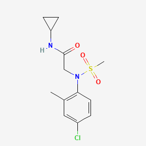 molecular formula C13H17ClN2O3S B3934895 N~2~-(4-chloro-2-methylphenyl)-N~1~-cyclopropyl-N~2~-(methylsulfonyl)glycinamide 