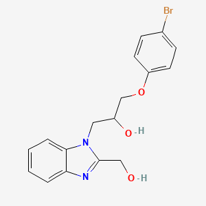 molecular formula C17H17BrN2O3 B3934901 1-(4-bromophenoxy)-3-[2-(hydroxymethyl)-1H-benzimidazol-1-yl]-2-propanol 