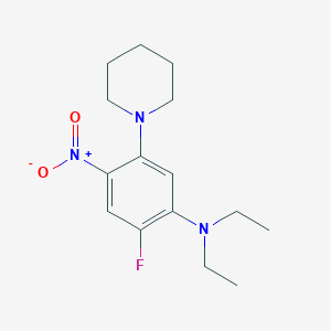 N,N-diethyl-2-fluoro-4-nitro-5-(1-piperidinyl)aniline