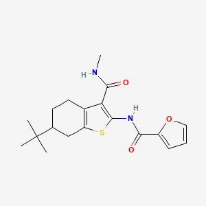 molecular formula C19H24N2O3S B3934959 N-{6-tert-butyl-3-[(methylamino)carbonyl]-4,5,6,7-tetrahydro-1-benzothien-2-yl}-2-furamide 