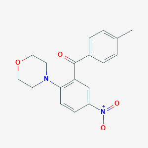molecular formula C18H18N2O4 B3934963 (4-methylphenyl)[2-(4-morpholinyl)-5-nitrophenyl]methanone 