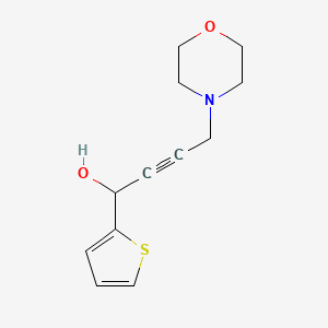 molecular formula C12H15NO2S B3934965 4-(4-morpholinyl)-1-(2-thienyl)-2-butyn-1-ol 
