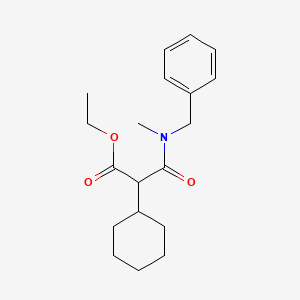 molecular formula C19H27NO3 B3935037 ethyl 3-[benzyl(methyl)amino]-2-cyclohexyl-3-oxopropanoate 