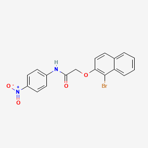 molecular formula C18H13BrN2O4 B3935047 2-[(1-bromo-2-naphthyl)oxy]-N-(4-nitrophenyl)acetamide 