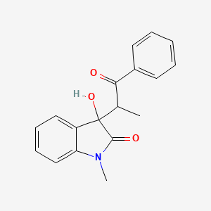 molecular formula C18H17NO3 B3935062 3-hydroxy-1-methyl-3-(1-methyl-2-oxo-2-phenylethyl)-1,3-dihydro-2H-indol-2-one 