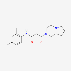 molecular formula C18H25N3O2 B3935086 N-(2,4-dimethylphenyl)-3-(hexahydropyrrolo[1,2-a]pyrazin-2(1H)-yl)-3-oxopropanamide 