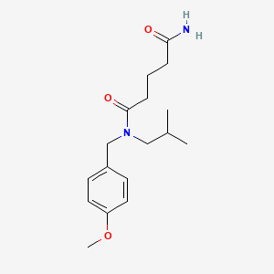 molecular formula C17H26N2O3 B3935100 N-isobutyl-N-(4-methoxybenzyl)pentanediamide 