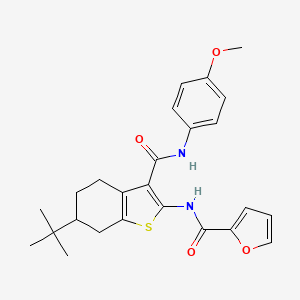molecular formula C25H28N2O4S B3935135 N-(6-tert-butyl-3-{[(4-methoxyphenyl)amino]carbonyl}-4,5,6,7-tetrahydro-1-benzothien-2-yl)-2-furamide 