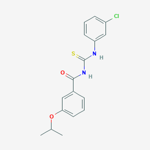 molecular formula C17H17ClN2O2S B3935165 N-{[(3-chlorophenyl)amino]carbonothioyl}-3-isopropoxybenzamide 