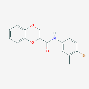 molecular formula C16H14BrNO3 B3935183 N-(4-bromo-3-methylphenyl)-2,3-dihydro-1,4-benzodioxine-2-carboxamide 