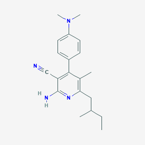 molecular formula C20H26N4 B3935202 2-amino-4-[4-(dimethylamino)phenyl]-5-methyl-6-(2-methylbutyl)nicotinonitrile 