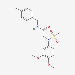 molecular formula C19H24N2O5S B3935207 N~2~-(3,4-dimethoxyphenyl)-N~1~-(4-methylbenzyl)-N~2~-(methylsulfonyl)glycinamide 
