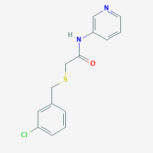 molecular formula C14H13ClN2OS B3935216 2-[(3-chlorobenzyl)thio]-N-3-pyridinylacetamide 
