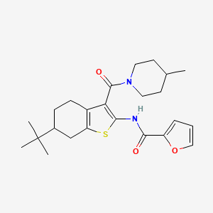 molecular formula C24H32N2O3S B3935220 N-{6-tert-butyl-3-[(4-methyl-1-piperidinyl)carbonyl]-4,5,6,7-tetrahydro-1-benzothien-2-yl}-2-furamide 