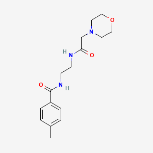 molecular formula C16H23N3O3 B3935249 4-methyl-N-{2-[(4-morpholinylacetyl)amino]ethyl}benzamide 