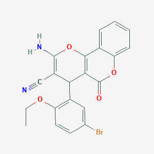 2-amino-4-(5-bromo-2-ethoxyphenyl)-5-oxo-4H,5H-pyrano[3,2-c]chromene-3-carbonitrile