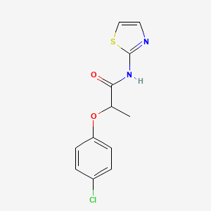 molecular formula C12H11ClN2O2S B3935272 2-(4-chlorophenoxy)-N-1,3-thiazol-2-ylpropanamide 