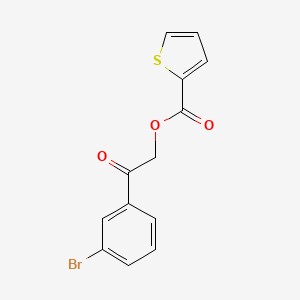 molecular formula C13H9BrO3S B3935278 2-(3-bromophenyl)-2-oxoethyl 2-thiophenecarboxylate 