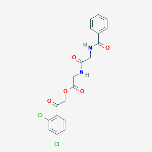 molecular formula C19H16Cl2N2O5 B3935299 2-(2,4-dichlorophenyl)-2-oxoethyl N-benzoylglycylglycinate 