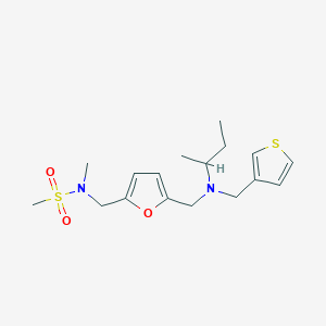 molecular formula C17H26N2O3S2 B3935306 N-[(5-{[sec-butyl(3-thienylmethyl)amino]methyl}-2-furyl)methyl]-N-methylmethanesulfonamide 