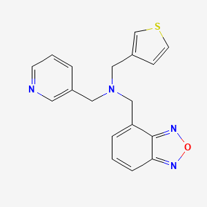 molecular formula C18H16N4OS B3935313 (2,1,3-benzoxadiazol-4-ylmethyl)(pyridin-3-ylmethyl)(3-thienylmethyl)amine 