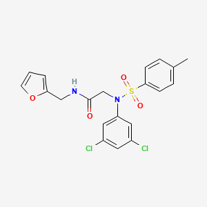 molecular formula C20H18Cl2N2O4S B3935321 N~2~-(3,5-dichlorophenyl)-N~1~-(2-furylmethyl)-N~2~-[(4-methylphenyl)sulfonyl]glycinamide 