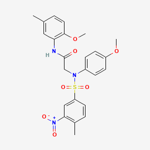 molecular formula C24H25N3O7S B3935337 N~1~-(2-methoxy-5-methylphenyl)-N~2~-(4-methoxyphenyl)-N~2~-[(4-methyl-3-nitrophenyl)sulfonyl]glycinamide 