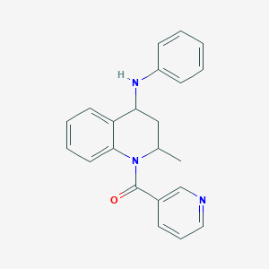 molecular formula C22H21N3O B3935348 2-methyl-N-phenyl-1-(3-pyridinylcarbonyl)-1,2,3,4-tetrahydro-4-quinolinamine 