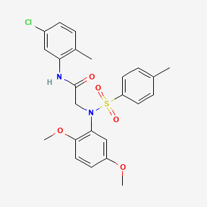 molecular formula C24H25ClN2O5S B3935359 N~1~-(5-chloro-2-methylphenyl)-N~2~-(2,5-dimethoxyphenyl)-N~2~-[(4-methylphenyl)sulfonyl]glycinamide 