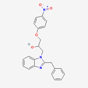 molecular formula C23H21N3O4 B3935370 1-(2-benzyl-1H-benzimidazol-1-yl)-3-(4-nitrophenoxy)-2-propanol 