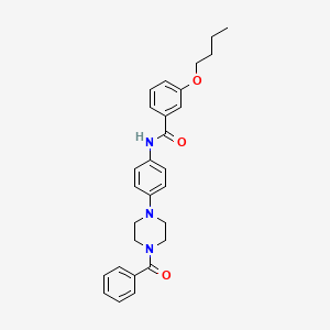 molecular formula C28H31N3O3 B3935376 N-[4-(4-benzoyl-1-piperazinyl)phenyl]-3-butoxybenzamide 
