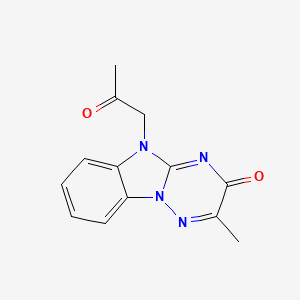 2-methyl-5-(2-oxopropyl)[1,2,4]triazino[2,3-a]benzimidazol-3(5H)-one