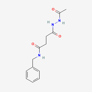 molecular formula C13H17N3O3 B3935395 4-(2-acetylhydrazino)-N-benzyl-4-oxobutanamide 
