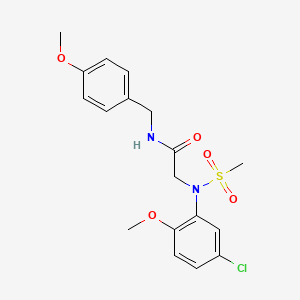 molecular formula C18H21ClN2O5S B3935398 N~2~-(5-chloro-2-methoxyphenyl)-N~1~-(4-methoxybenzyl)-N~2~-(methylsulfonyl)glycinamide 