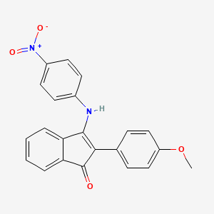 molecular formula C22H16N2O4 B3935415 2-(4-methoxyphenyl)-3-[(4-nitrophenyl)amino]-1H-inden-1-one 
