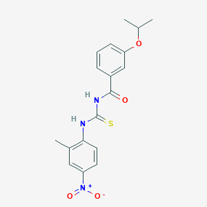 molecular formula C18H19N3O4S B3935423 3-isopropoxy-N-{[(2-methyl-4-nitrophenyl)amino]carbonothioyl}benzamide 