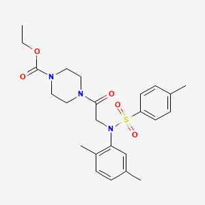 molecular formula C24H31N3O5S B3935435 ethyl 4-{N-(2,5-dimethylphenyl)-N-[(4-methylphenyl)sulfonyl]glycyl}-1-piperazinecarboxylate 