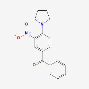 molecular formula C17H16N2O3 B3935447 [3-nitro-4-(1-pyrrolidinyl)phenyl](phenyl)methanone CAS No. 56106-96-8