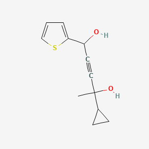 molecular formula C12H14O2S B3935475 4-cyclopropyl-1-(2-thienyl)-2-pentyne-1,4-diol 