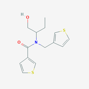 molecular formula C14H17NO2S2 B3935477 N-[1-(hydroxymethyl)propyl]-N-(3-thienylmethyl)thiophene-3-carboxamide 