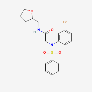 molecular formula C20H23BrN2O4S B3935491 N~2~-(3-bromophenyl)-N~2~-[(4-methylphenyl)sulfonyl]-N~1~-(tetrahydro-2-furanylmethyl)glycinamide 